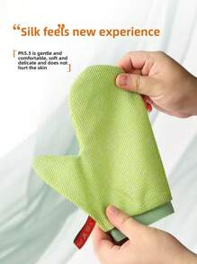 1 Stück Exfoliierender Gesichts- und Körper-Schrubber-Handschuhe, glatt & strahlend - Körper-Peeling Bad & Dusche - reinigt trockene abgestorbene Haut - sanfte aber wirksame exfolierende Reinigungshandschuhe