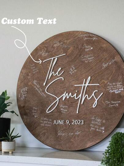 Custom Wedding Guest Book Decor - Layered Wood Wedding Sign - New Home Gift Baby Shower Guest Book Wall Art Home Decor Family Sign