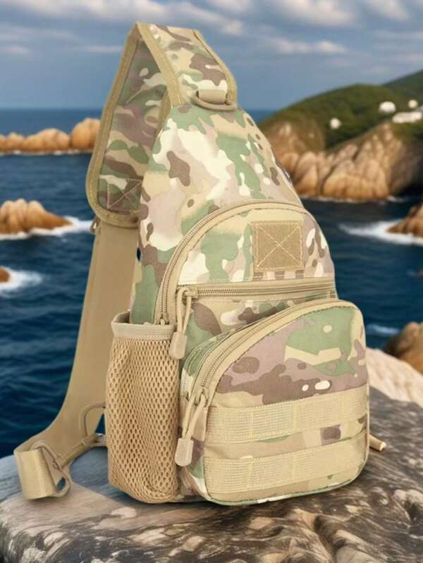 Men's Fashion Casual Chest Pack, Large Capacity Outdoor One Shoulder Crossbody Bag For Commuting