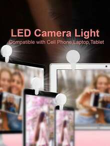 1pc Portable LED Selfie Ring Light, USB Rechargeable, 3 Lighting Modes, Compact Lighting, Photo Enhancing Halo Light, Live Streaming & Video Conference Lighting, Photography & Videography, Charming Gift, Manicure, Eyelash Extension, Tattoo And Skincare, Touch Button Control, Desktop Beauty Fill Light, 150mAh - Multicolor - View 8