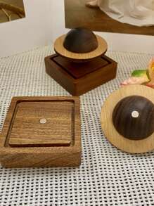 1pc Black Walnut & Beechwood Aroma Wood Diffuser, Suitable For Car, Bedroom, Living Room. Portable Essential Oil Diffuser, Wood Room Fragrance Gift