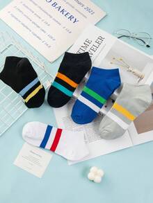 1/5Pairs Of Unisex Love Breathable Low-Rise Socks, Stylish All-In-One Casual Socks, Moisture Wicking Simple Style, No Show Socks Suitable For All Seasons And Occasions - Multicolor - View 4