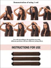 6/4/3pcs Hair Styling Tool Set, Heatless Curlers, Convenient Hair Roller Curling Tool, Elastic Hair Curler, Sleep Hair Styling Tool, Ladies Foam Curlers,Back To School,Travel Holiday Essentials,Hair Accessories For Women