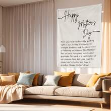Mothers Day Gift Minimalist Tapestry Flannel Throw Blanket Tapestry Room Decoration Wall Decor Blanket Text Design Cozy Warm Decorative Soft Durable Stylish Home Decor Modern Unique Idea Creative Pattern Functional Thoughtful Present Special Occasion - Multicolor - View 8