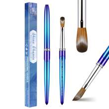 Pensulă de unghii Kolinsky 100% pentru manichiură, pensulă de gel pentru arta unghiilor, pensulă de pulbere lichidă acrilică, pensulă de sculptură cu gel, pensulă de desen, stilou