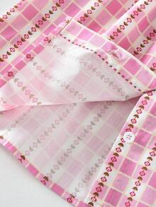 Set de 2 shorts bordados lindos para niñas, para verano - Rosa - Ver 8