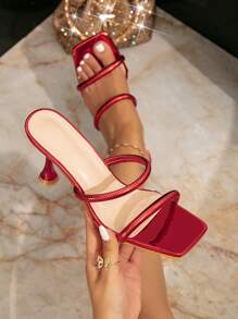 Women's Minimalist Square Toe High Heel Shoes, Latest Summer Fashionable Style