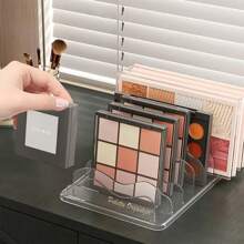 1 Stück neue Wellendesign Lidschatten Palette Aufbewahrungsregal, transparenter Acryl Make-up Rouge Puder Kompakt Halter, Lidschatten Organizer Box als Aufbewahrungsorganizer Geschenk Hochzeit Einschulung