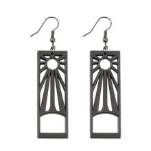1 par de aretes personalizados con el estilo de Kamado Tanjirou del anime, con el diseño del borde de la espada asesina de fantasmas, para uso diario