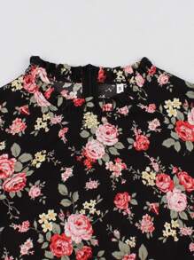 2025 Spring Autumn Elegant Loose Floral Print Dress, Casual Beach Holiday Flowing Long Dress - Multicolor - View 3