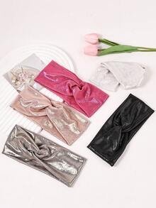 5 件纯色头巾发带，完美搭配皮夹克、Y2K、街头风格配饰发带头巾头带吸汗带