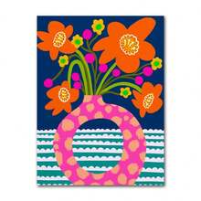 1pc Leopard Lady Colorful Rainbow Flower Cup Wall Art Canvas Painting Nordic Posters And Copies Wall Photos For Living Room Optional Frame ,Wall Art With Frame - Multicolor - View 52