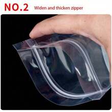 Environ 100 pièces de sacs à fermeture éclair transparents et refermables, sachets de rangement pour aliments transparents et autoportants, sacs en plastique jetables non revêtus pour Noël, Halloween, Pâques