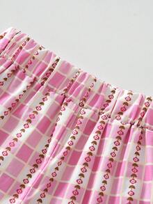 Set de 2 shorts bordados lindos para niñas, para verano - Rosa - Ver 9
