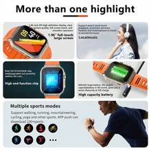 LIGE Smart Watch 600 MAh Large-Capacity Battery, Multiple Sports Modes, Waterproof, Multiple Watch Wallpaper Switching, Heart Rate, Blood Pressure, Sleep Monitoring, Fashionable Smart Watch For Men And Women