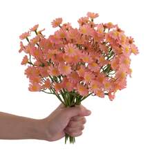 6/30 Peças de Flores Artificial de Margarida - Margaridas Falsas de Tecido, Decoração de Flores Silvestres de Primavera para Festa, Casa e Escritório, Casamento e Noivado, Sem Vaso Incluído, Decoração para Casa, Sala de Estar, Dia das Mães, Exposição sobre Mesa, Decoração de Outono