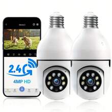 Light Bulb Camera 2K Resolution Home Wifi3MP Security Camera, Intelligent 360 Ptz Indoor/Outdoor Light Bulb Security Camera, Remote Voice Intercom HD Night Vision Light Bulb Security Camera Can Be Used Indoors And Outdoors