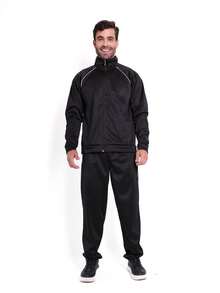 Kit With 2 Pants And 2 Shirts Men's Tracksuit/Set Flannel Chimpa Polyester Sports Outdoor-Athletic Sporty Style Striped Winter Slim Fit Zipper Beach Going Out Night Sports Cycling Casual Weekend Mother's Day - 黑色 - 查看 8