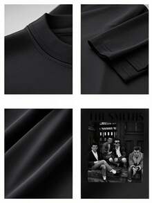 Ropa de verano inspirada en el rock independiente de The Smiths, hecha de 100% algodón 220g - Negro - Ver 4