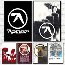 Tranh dán tường (1/3 tấm), có khung/không khung, hình ảnh album DJ A-Aphex T-Twin hiện đại, chống thấm nước, tự dính, thích hợp cho nhà ở, phòng khách, phòng ngủ, quán bar và các không gian khác, dùng để trang trí. - Nhiều màu - Xem 1