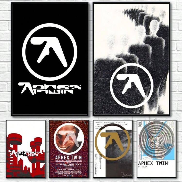 1pc/3pcs Wall Poster, Framed/Unframed Option, Modern DJ A-Aphex T-Twin Stylish Album Poster, Waterproof Self-Adhesive Wall Sticker, Suitable For Home, Living Room, Bedroom, Bar And Other Spaces, Decorative - Multicolor - View 1