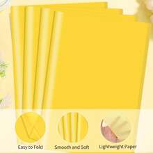 60 feuilles de papier de soie jaune pour sacs cadeaux, papier de soie d'emballage jaune en vrac, papier d'emballage jaune vif 14 x 20 pouces, papier d'art et d'artisanat, pour anniversaires, Pâques, fête des mères, remise des diplômes, emballage cadeau, artisanat, fleurs en papier DIY, guirlande de gland (50X35CM, couleurs aléatoires)