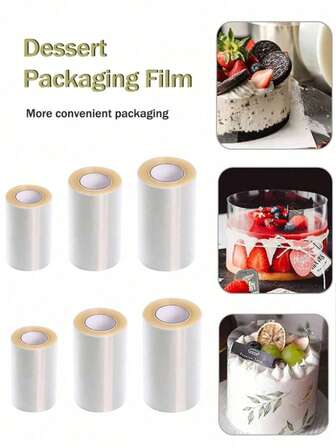 1 件 5 米透明慕斯蛋糕包装纸，6/10/12/15/20 厘米可选，适用于巧克力慕斯蛋糕装饰