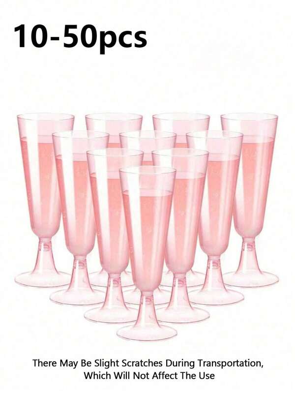 10-30 piezas Copas de champán reutilizables, copas de bebidas suaves con purpurina reutilizables con tallo, para fiesta de jardín, boda, cumpleaños (Puede haber pequeños arañazos durante el transporte, lo que no afectará el uso)