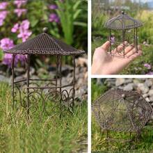 Accesorii pentru grădină de zâne, set de mobilier metalic în miniatură pentru decorarea ghivecilor de plante în aer liber și în interior, decor pentru casă de păpuși, mini masă și scaune, ornamente pentru ghiveci suculente, accesorii pentru micro-peisaj DIY, decorațiuni pentru casă de zâne, mobilier mic de grădină din fier cu arc, moară de vânt, indicator, cutie poștală, gard, umbrelă, coș de plantat - Multicolor - Vizualizare 18