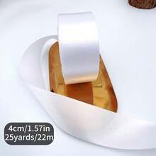 1 rouleau de ruban large de 4 cm x 22 m pour faire des fleurs de rose faites main, des accessoires pour cheveux, des boîtes à gâteaux, la décoration de fleurs fraîches, les décorations de voiture pour mariage et fête