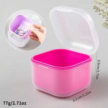 Caja de almacenamiento de herramientas de uñas con filtro de doble capa cuadrada, contenedor de limpieza de cepillos de manicura - Morado - Ver 11