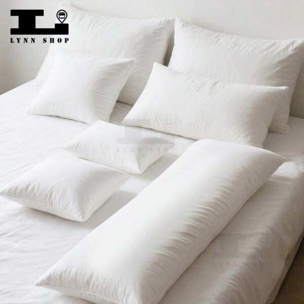 (1 Piece, White) Full Body Pillow - 20"X54", Side Sleeper Oversized Pillow, Sleep Specialized Oversized Bed Pillow - Soft Long Bed Pillow, Hugging Pillow Insert, Home Decor Pillow, Machine Washable (20"X54", 14"X36", 20"X30", 20"X26", 22"X22", 20"X20", 18"X18", 12"X20")