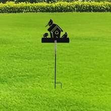 Small Bird House Rain Gauge, 5ml Capacity, Precise Scale Garden Lawn Decor Meteorological Instrument
