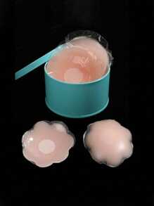 12 piezas de cubiertas de silicona reutilizables para pezones de mujer, pétalos para levantar el busto, sujetadores invisibles, parches adhesivos para brasier