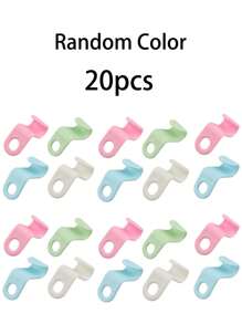 10/20/50 piezas Mini perchas para almacenamiento de guardería, diseñadas para ganchos de armario para maximizar el espacio, de doble uso como accesorios de decoración de habitación, ideales para guardar ropa de bebé, baberos, paños de eructo y diademas