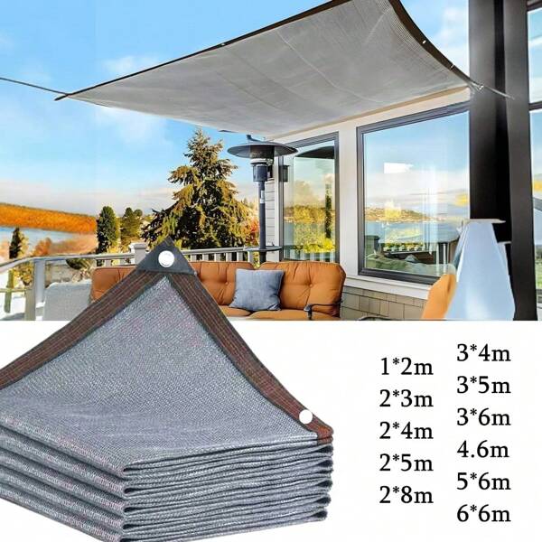 Filet pare-soleil gris, voile d'ombrage de terrasse, filet d'ombrage, couverture d'ombre pour voiture, auvent de jardin, pergola, voile d'ombrage de balcon, couverture de piscine