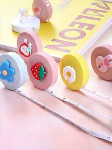 1.5米/60英寸可爱卡通伸缩卷尺，创意便携式迷你缝纫尺卷尺 - 彩色 - 查看 2