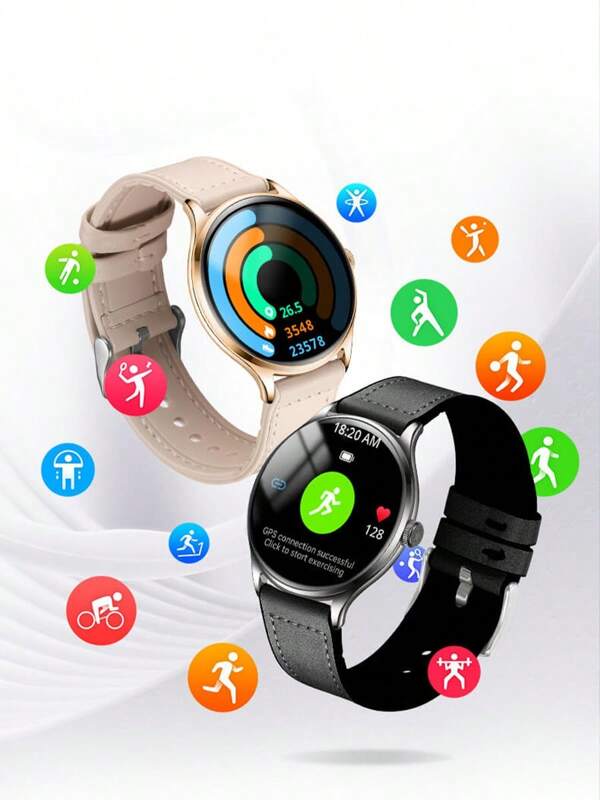 Jeep Relógio inteligente Jeep P12 para homens e mulheres, atende chamadas, faz música, fitness, relógio inteligente para Android e telefone, rastreador de fitness à prova d'água com detecção de oxigênio no sangue, frequência cardíaca, sono, modos esportivos, relógios para homens e mulheres