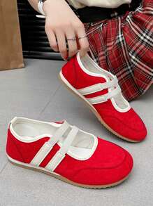 1 Par de Sapatilhas Leves e Confortáveis Acessíveis para Mulheres, Novos Modelos 2025 de Mocassins Casuais Elásticos, Sola Macia Antiderrapante Tipo Mary Jane