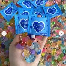 6/18/36/50 buc Pungi surpriză miniaturale care strălucesc în întuneric, Pandantive luminoase din rășină cu animale și ciuperci, Pungi misterioase pentru bijuterii DIY, meșteșuguri, cadouri de petrecere