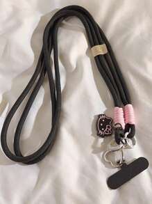 3D KT Cat Rotating Lock Braided Wrist Strap, Suitable For Universal Phone Cases DIY, Phone Accessories, Portable Keychain, Earphone Cartoon Cute Pendant Lanyard For Japanese/Korean/ Girls