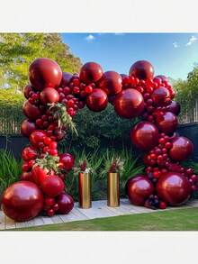125 pezzi Kit per arco di palloncini rossi, decorazioni di palloncini fai da te per matrimoni, feste di compleanno, celebrazioni di anniversario, decorazioni per interni, feste di vacanza, raduni familiari, feste a tema, decorazioni per ballo
