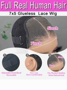 13x4 7x5 Glueless Lace Front Wig Human Hair Lace Frontal Bob Wigs 200% Density Human Hair Pre Plucked Wigs For Women Bob Pre Cut Lace Front Wigs Human Hair Natural Color Wig - Màu sắc tự nhiên - Xem 12