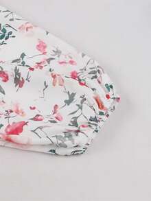 2025 Spring/Autumn New Loose Fit Crew Neck Long Sleeve Floral Print Elegant Casual Maxi Dress, Suitable For Beach, Travel - Multicolor - View 4