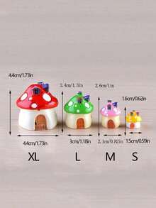 1 件迷你房子蘑菇房-童话花园配件，苔藓微景观小饰品，童话花园装饰，童话花园房子饰品，家居微景观装饰，微景观小饰品拍摄道具工艺品