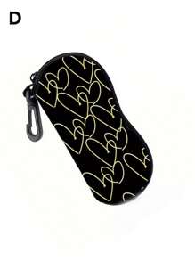 1 pezzo Custodia per occhiali alla moda e colorata, realizzata in materiale durevole, custodia portatile morbida per occhiali da sole, adatta per viaggio e sport, scatola compatta e protettiva per occhiali da auto