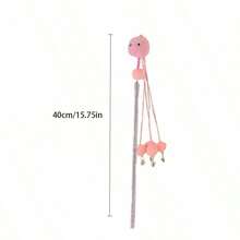 3pcs/Set Cat Teaser Wand Toys With Bell, Tassel, Cartoon Pattern, Interactive Indoor Cat Training And Play Tools - Multicolor - View 5