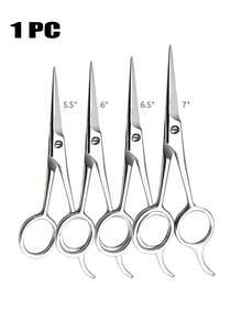 1PC Custom LOGO Hair Scissors Professional JP 440c Steel 5.5 6 6.5 7" Scissor Cut Hair Scissors Haircut Barber Cutting Shears Hairdressing Scissors - Silver - View 1