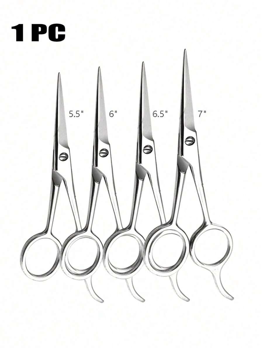 1PC Custom LOGO Hair Scissors Professional JP 440c Steel 5.5 6 6.5 7" Scissor Cut Hair Scissors Haircut Barber Cutting Shears Hairdressing Scissors - Silver - View 1