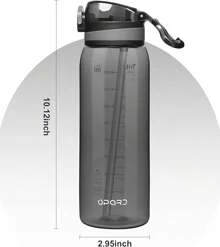 Opard 30oz/32oz Sports Water Bottle With Leak Proof Flip Top Lid Tritan Reusable Plastic For Gym And Outdoor, Travel Water Bottle With Straw